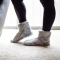 Grey Booties with Heated Insoles