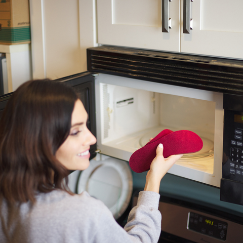 Red Bed Socks with Heated Insoles